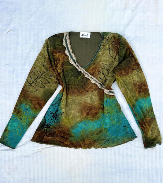 Vintage earth tone top