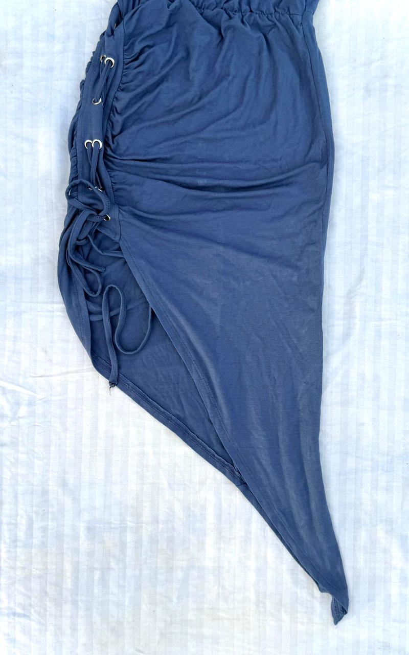 Y2K Asymmetrical Tube Dress