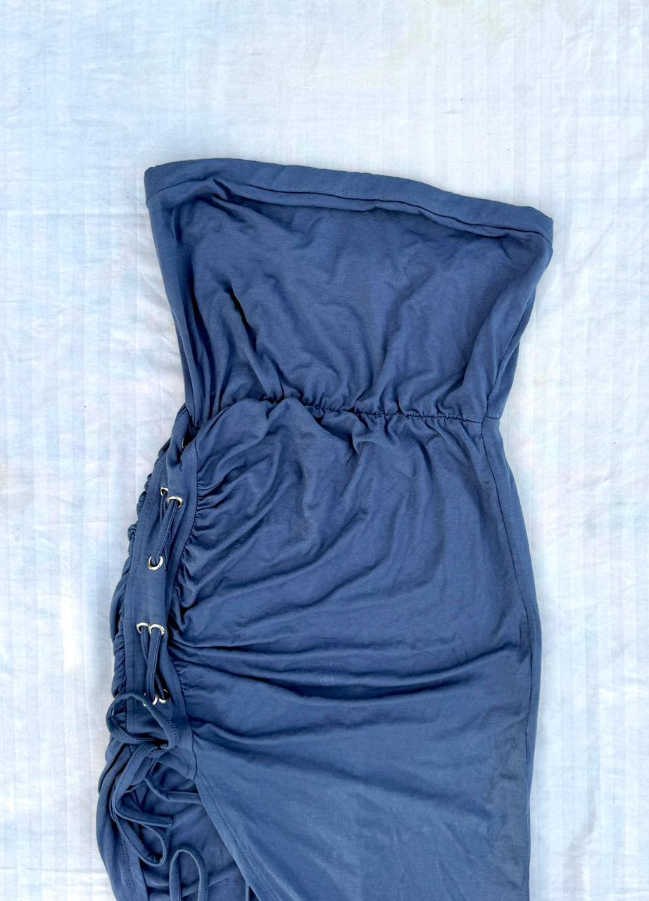 Y2K Asymmetrical Tube Dress