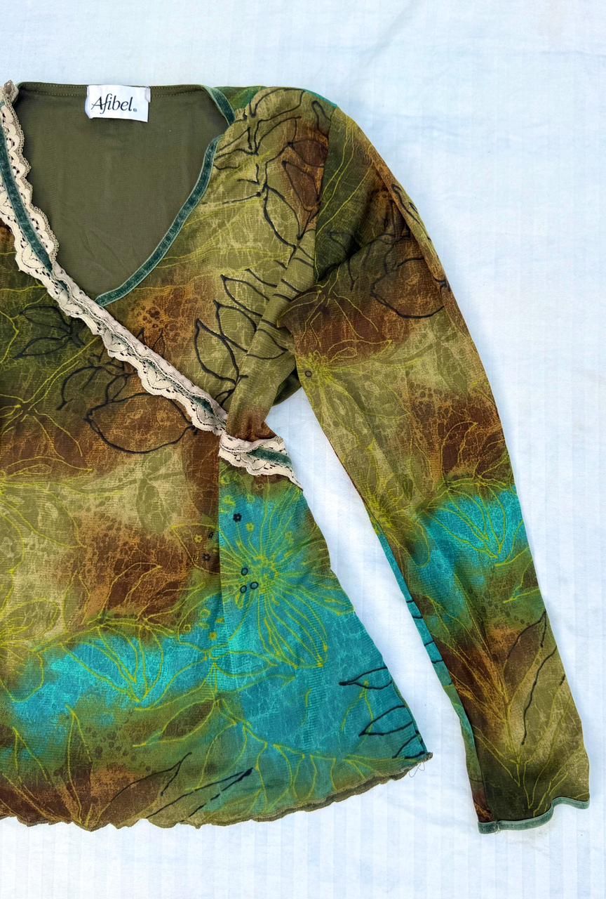 Vintage earth tone top
