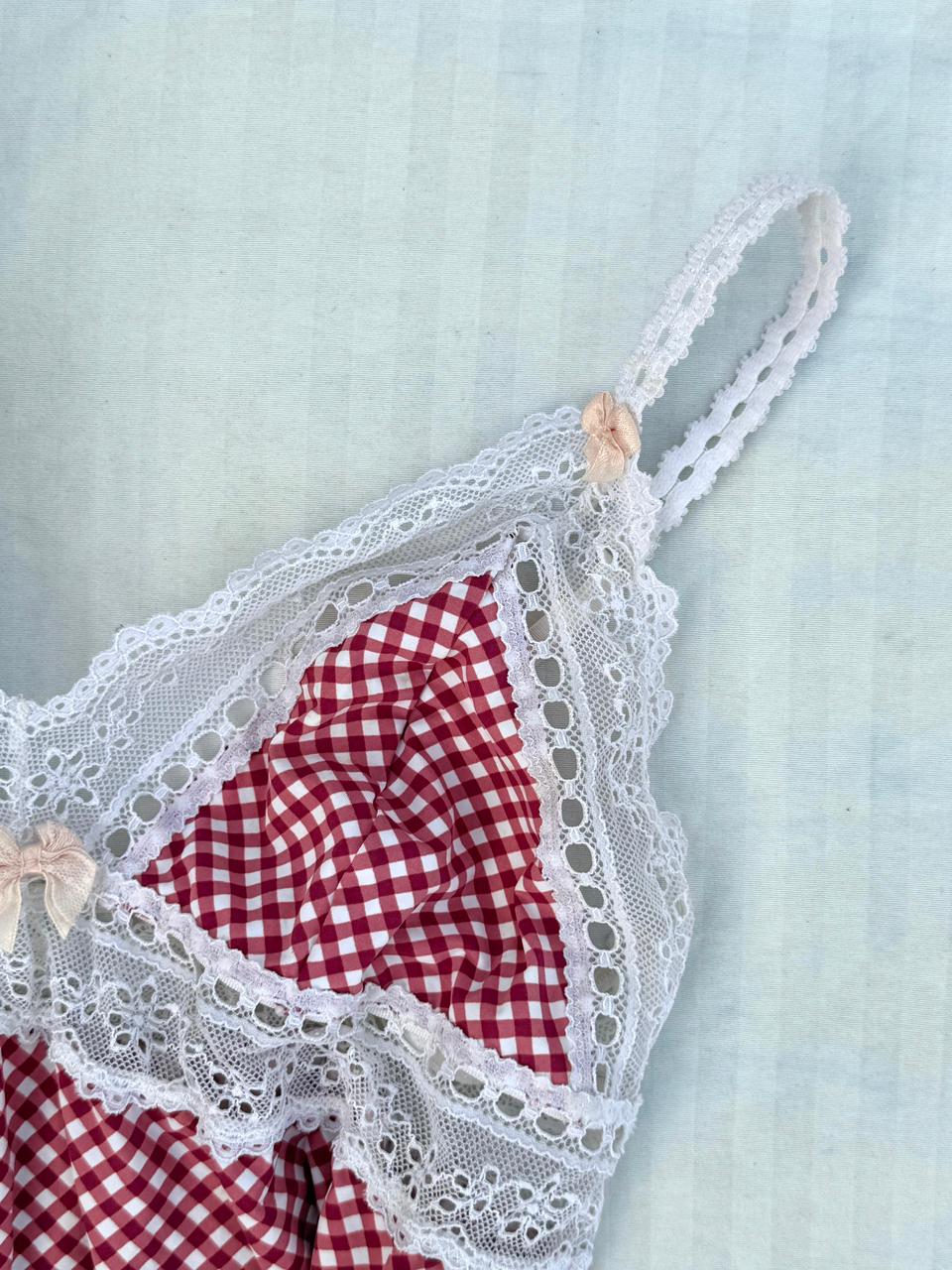 Cherry babydoll cami dress.