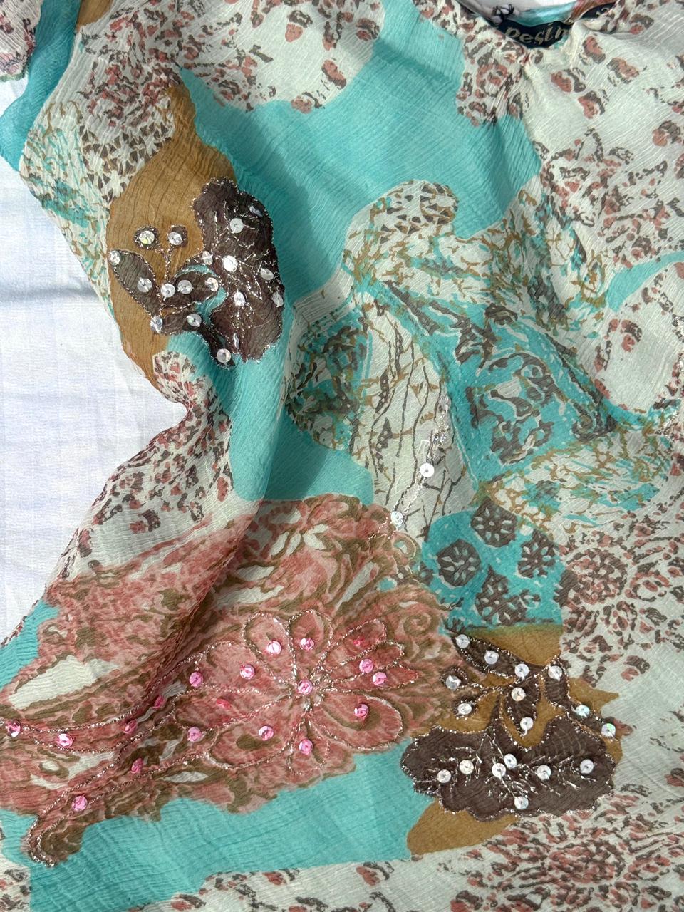 Floral mesh top