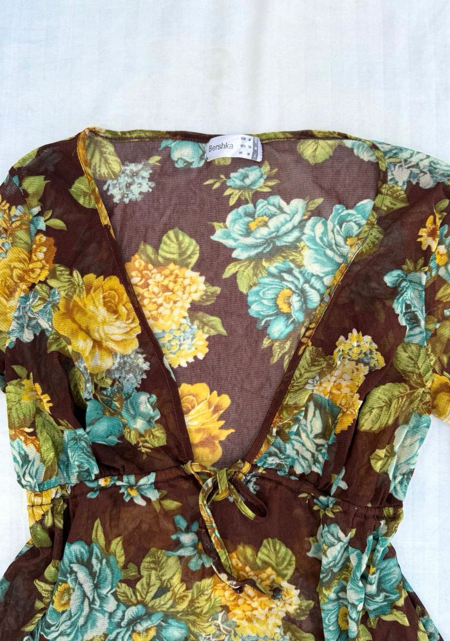 Bershka Vintage Floral Cover-up Top