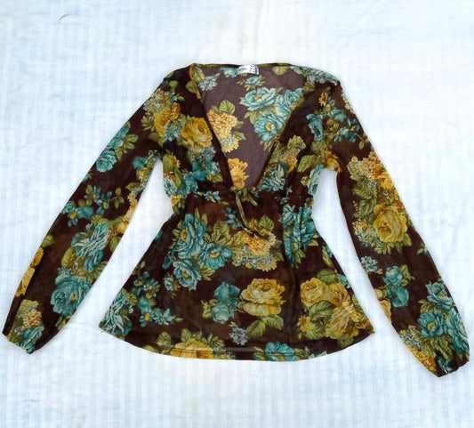 Bershka Vintage Floral Cover-up Top
